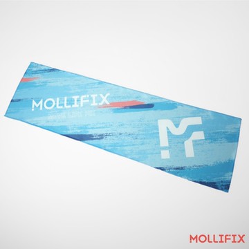 Mollifix 瑪莉菲絲 速乾涼爽運動冰感毛巾 (筆觸藍)