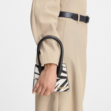 Jacquemus Le Chiquito Moyen單提把迷你包 斑馬紋