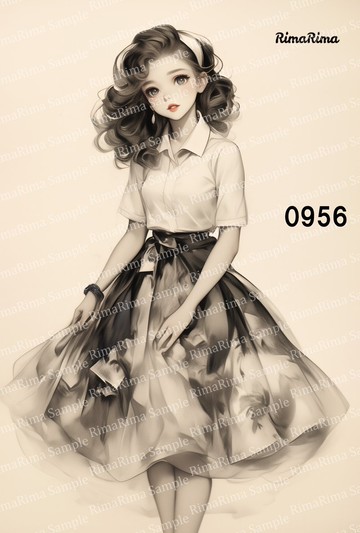 0956 原創貼紙 原創人物貼紙 貼紙 標籤 りまりま RimaRima