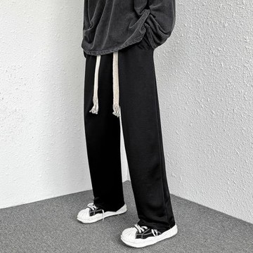 褲子男春秋潮流百搭運動褲直筒休閑褲拖地長褲潮牌寬松闊腿褲衛褲