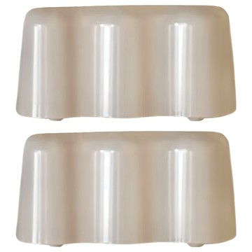 沐慕家居 波浪硬殼造型衛生紙盒 尺寸20X14X10cm 材質PS+金屬  白色  2個