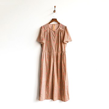 【蛋植物古著】夏夜祭典印花短袖古著洋裝