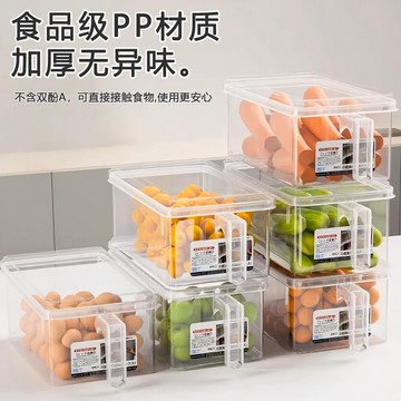 台灣熱賣冰箱收納盒食品級保鮮盒廚房蔬菜餃子整理神器冷凍專用鷄蛋儲物盒0701 HFJM