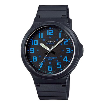 Men's CASIO Quartz Resin Strap Watch Case Black Dial 50m Waterproof 48*43.6*10.3mm Black Analog Mens