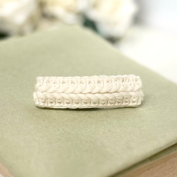 髮夾/奶油白色葉子紋路 手作 髮飾