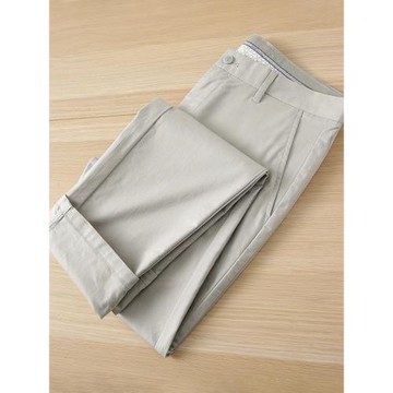 海撤柜夏季薄款長褲男士商務休閑透氣直筒褲簡約純色修身褲 1U052