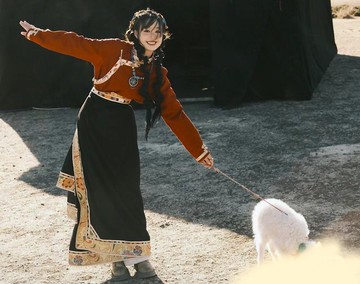 傳承藏族 傳統復古藏裝半身一片裙