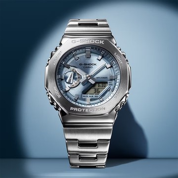 CASIO 卡西歐 G-SHOCK 金屬光系列八角雙顯電子錶手錶 新年開運 送禮推薦 GM-2110D-2A