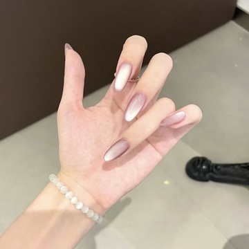 💗Yuki Nail💗純欲千金粉黛玻璃珠貓眼穿戴甲高階顯白氣質百搭可拆卸手工穿戴甲