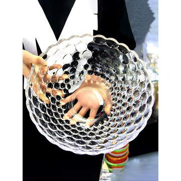 2025新款水晶玻璃碗果盤玉晶水果盤大號生果盆歐式高端精致高顏值