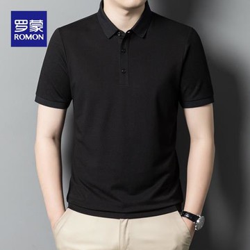 羅蒙男士polo衫2026薄款休閑純色半袖上衣夏季韓版潮流短袖t恤男