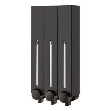 HOMEPLUZ 3孔給皂機 500ml  ABS塑膠  附安裝螺絲/安裝膠帶  消光黑  1台