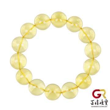 【正佳珠寶】琥珀 頂級高凈水金珀 16.3-16.7mm 琥珀金珀手珠｜日本彈力繩