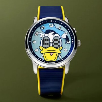 FOSSIL Mickey And Friends Big Tic 限量 迪士尼唐老鴨聯名款手錶 七夕浪漫購 送禮首選-42mm LE1233