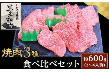 焼肉３種食べ比べセット約600g(3～4人前)