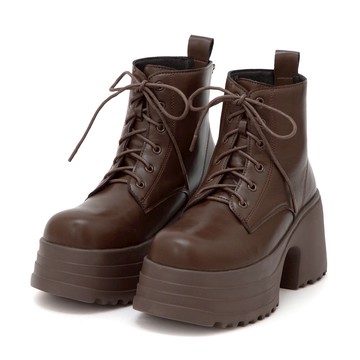 D+AF 舞力全開增高加厚底綁帶短靴