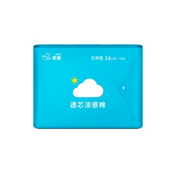 愛康透芯涼感棉日用8片24cm-款式隨機