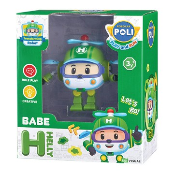ROI TOYS 救援小英雄波力POLI BABE 4吋變形車 赫利 【鯊玩具】