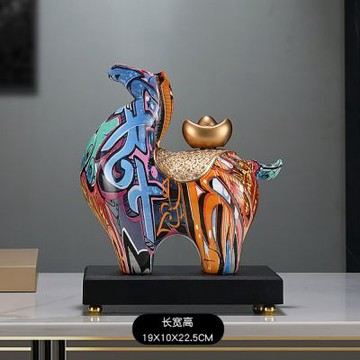 馬上有錢擺件 彩色馬擺飾 桌上擺飾 辦公室前臺裝飾品 客廳玄關電視櫃裝飾品 高檔喬遷開業禮物