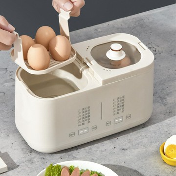 Amazon美規110V鴛鴦煮蛋器多功能自動斷電煮蛋神器家用早餐蒸蛋器