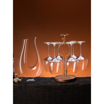 高檔水晶玻璃大肚紅酒杯6只裝家用歐式勃艮第高腳杯紅酒酒具套裝