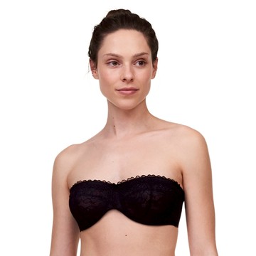 【Passionata】Pila_可卸式肩帶1/2網紗無襯內衣_C-E罩杯(40L80_011黑色)