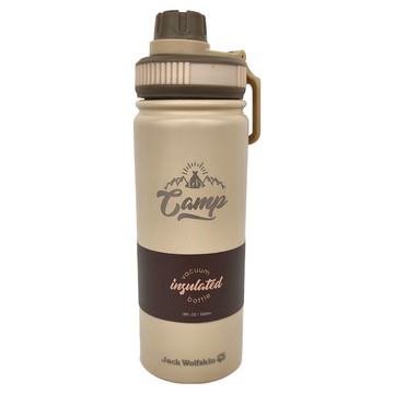 Jack Wolfskin 飛狼 Camp 野趣手提運動瓶 18fl oz / 530ml 真空保溫瓶  米色  1個