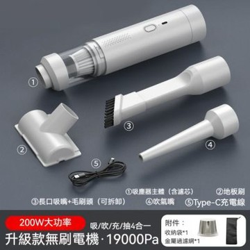 車載吸塵器 手持無線吸塵器  無刷吸塵器 多功能小型吸塵器 兩檔調節（吹/吸/充/抽四合一）