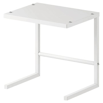 半島良品 日式鐵藝收納架/小家電置物架 附托盤  1層  36 x 27 x 35cm  白色