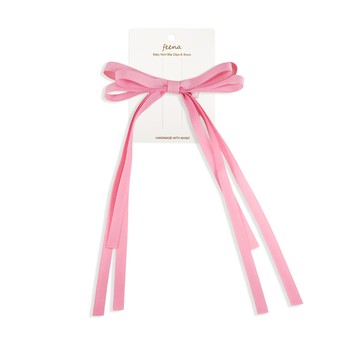 Feena - No.56蝴蝶結髮夾-深粉