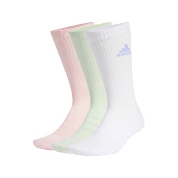 adidas 休閒襪 C SPW CRW Socks 白 綠 粉紅 中筒 長襪 襪子 愛迪達 3雙入 IZ0161