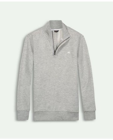 Brooks Brothers Boys Half-Zip Sweatshirt | Grey | Size 4