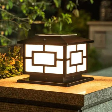 太陽能柱頭燈別墅戶外防水圍墻燈庭院燈家用花園新款太陽能燈大門