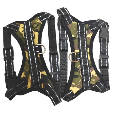 防爆衝馬鞍式寵物胸背帶 迷彩 XS  2個