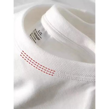 三本針！久洗不變形！320g重磅純棉白色短袖T恤女 寬松半袖內搭男