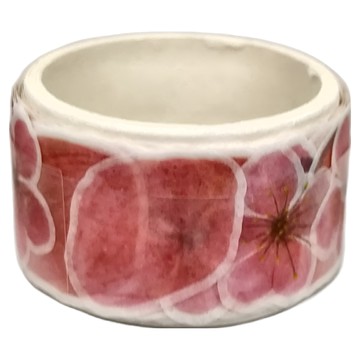 德德小品集 花系列紙膠帶 150枚 裝飾用  粉橘  1個