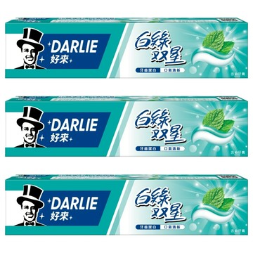 DARLIE 好來 白綠雙星牙膏 淨白清新  140g  3條