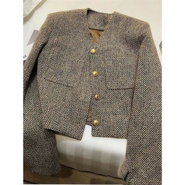 多巴胺永遠著迷~復古小香風財閥千金短款外套女早秋時髦英倫風潮