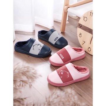 冬天棉拖鞋女家居家用防水可愛室內情侶厚底保暖防滑毛絨拖鞋男冬