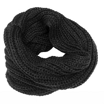 Charme 韓版新款 保暖高領設計素色小圍脖(深灰色)