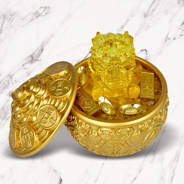 【命運好好玩】湯鎮瑋-家有金山黃銅聚寶盆(加贈黃金萬兩墊)