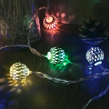 TREE WALKER LED摩洛哥球燈串 USB充電 約300cm  彩光  1個