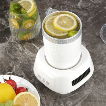 製冷杯 冷熱杯 BOUNAELECTRIC小型臺式迷你桌面加熱最高70度快速制冷杯制暖杯「99購物節」