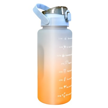 小麥購物 大容量漸層水壺 249g C195  2L  2個  漸層藍