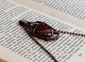 Petersite 銅線吊墜項鍊