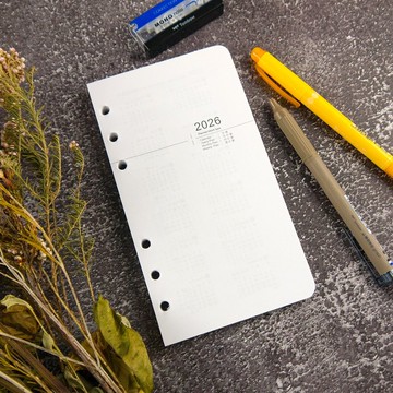 【conifer綠的事務】2026年48K橫式週誌內頁 適用6孔孔夾