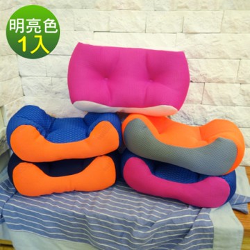 【Abt】 大世代 明亮雙色超厚實服貼靠腰枕/腰靠墊/抱枕/紓壓枕/靠枕(隨機出貨)