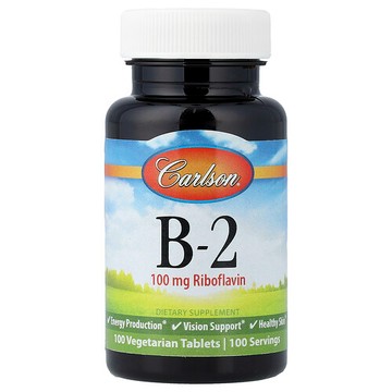 Carlson, 維生素 B-2，100 片素食片