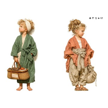 【2 月新品】08-116-0010 人物貼紙 作務衣復古風