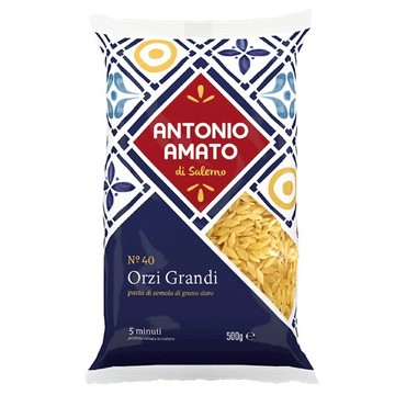義大利 Antonio Amato 米型麵 Orzi Grandi 500g/包★全店超取滿599免運